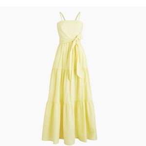 J Crew Yellow with Stripes Maxi Dress